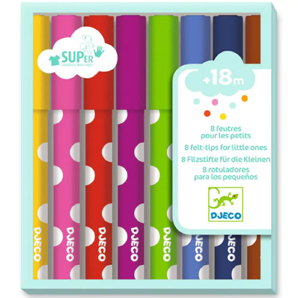8 feutres pour les petits / Djeco